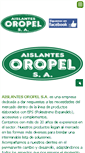 Mobile Screenshot of aislantesoropelsa.com